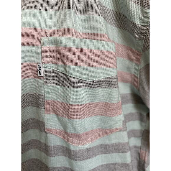 Vintage Levi’s Jacket Hoodie Stripes Button Down Long Sleeve 90s Retro Y2K XL - Picture 8 of 10
